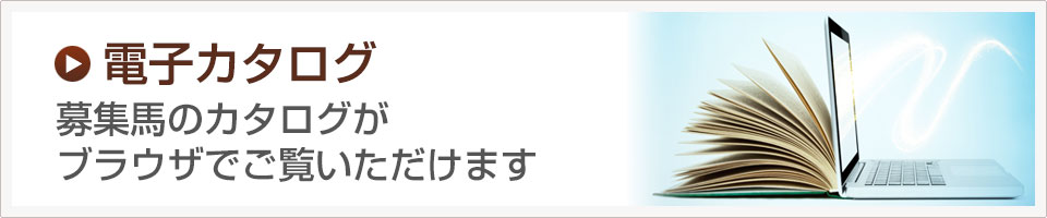 電子カタログ　募集馬のカタログがブラウザでご覧いただけます